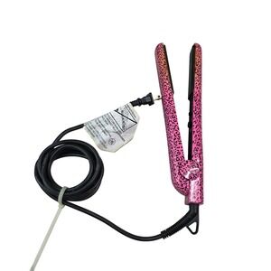 Eva NYC Pink Leopard Print Hair Straightener Flat Iron 180-450F EVA-038‎ S3